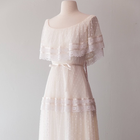 Vintage 1970s boho wedding dress -Lori Deb - Picture 3 of 8